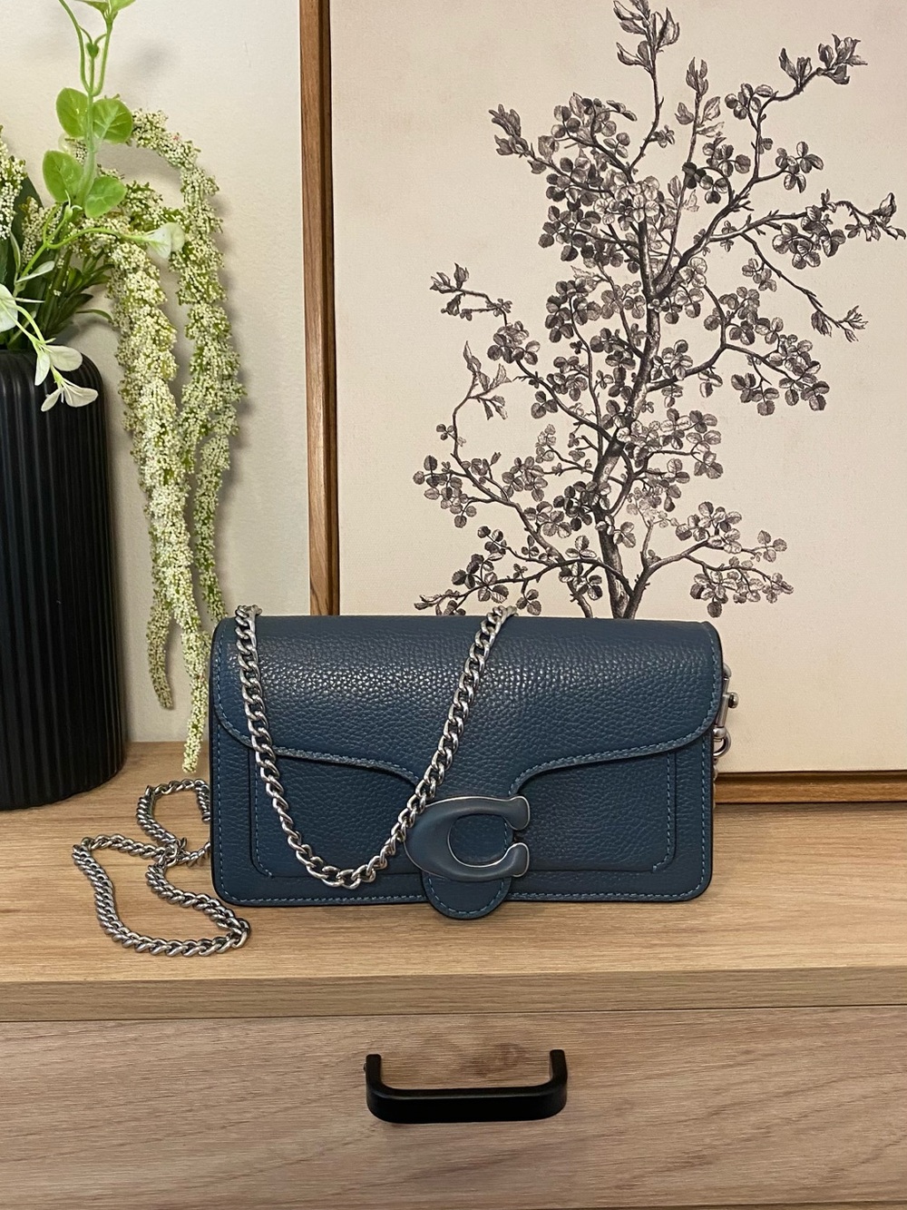 Coach Tabby Chain Crossbody Bag 19 Navy
